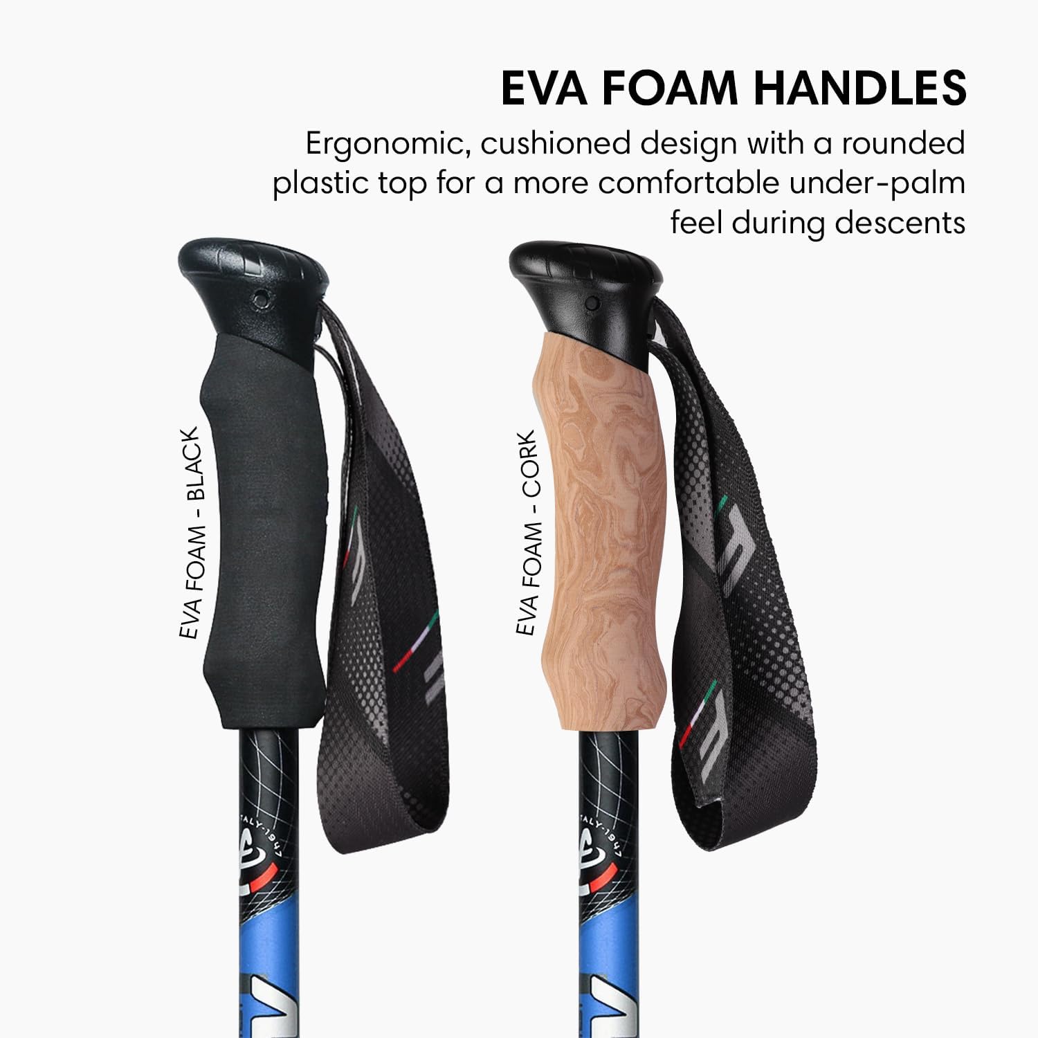 Fizan Compact 3 Trekking Poles – 5.6 oz Ultralight, Backpacking, Thru Hiking Poles, Adjustable, Collapsible, Customized Fit, EVA Grips, Aluminum Walking Sticks (Compact 3) - Image 3