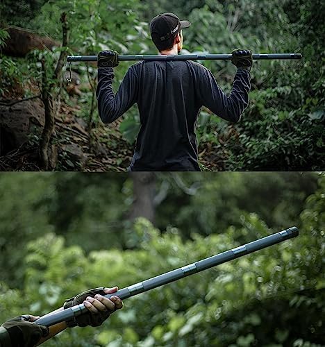 Hiking Tactical Stick Walking Staff - Outdoor Multitool Gear Trekking Pole Collapsible Retractable Premium 15 in 1 | 8 Tubes - Image 6